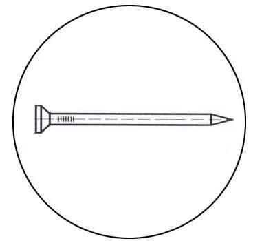 Цвяхи будівельні, гладкий стрижень 2.4х30 мм, без покриття